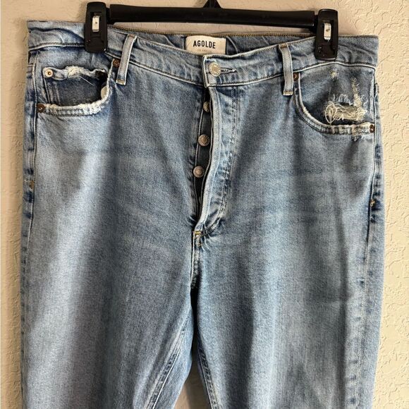 Agolde Denim Women's Nico High Rise Button Fly Jeans Size 30 - Picture 6 of 7